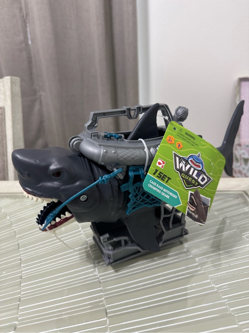 Motorized Chomping Shark Toy - Dark Gray